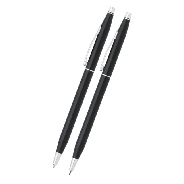 CROSS Classic Century Black Lacquer Chrome BallPoint/Pencil Set