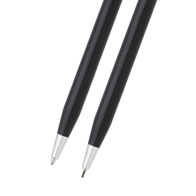 CROSS Classic Century Black Lacquer Chrome BallPoint/Pencil Set