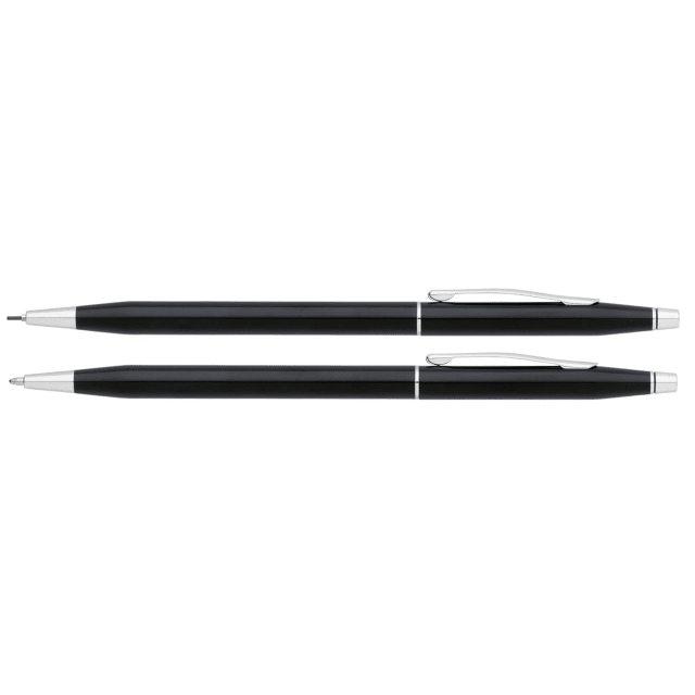 CROSS Classic Century Black Lacquer Chrome BallPoint/Pencil Set