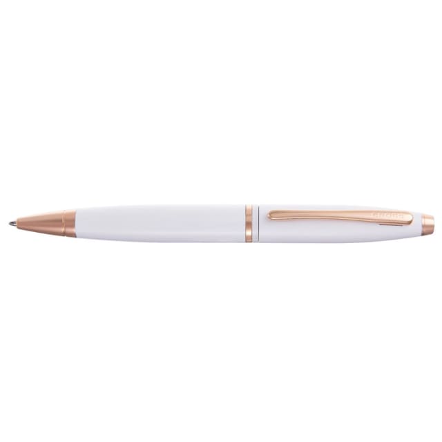 CROSS Calais White Lacquer/Rose Gold Ballpoint Pen