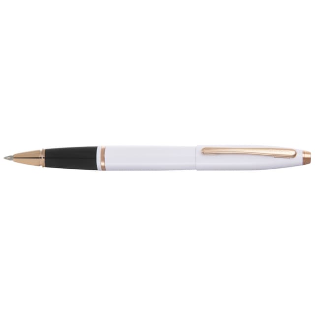 CROSS Calais White Lacquer/Rose Gold Rollerball Pen