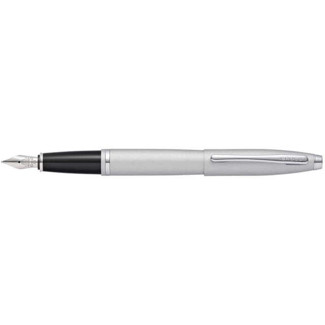 CROSS Calais Satin Chrome Fountain Pen, Fine Nib