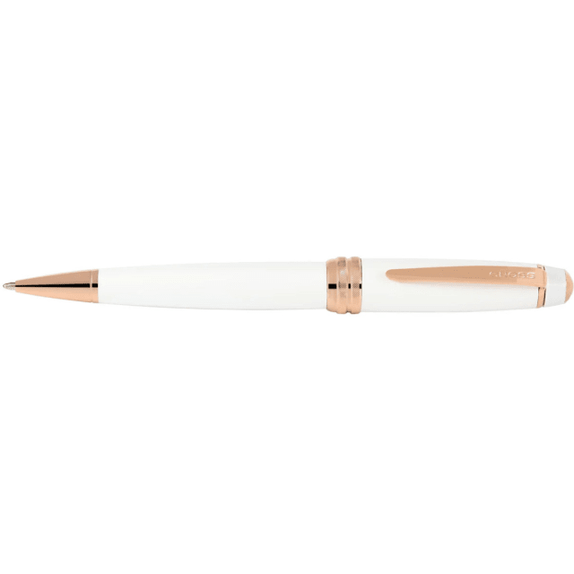 CROSS Bailey White Lacquer/Rose Gold Ballpoint Pen
