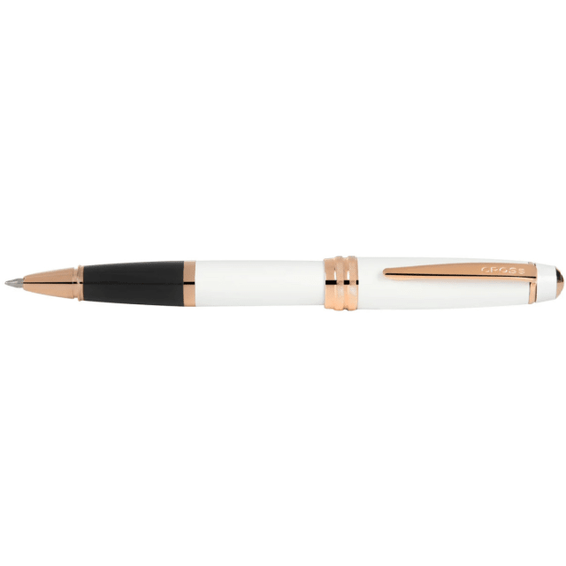 CROSS Bailey White Lacquer/Rose Gold Rollerball Pen