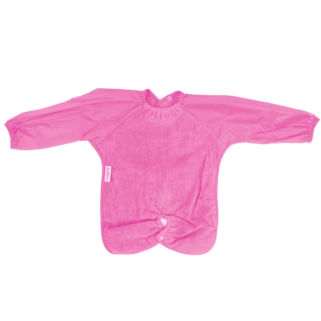 SILLY BILLYZ TOWEL HIGHCHAIR HUGR L/S BIB CERISE