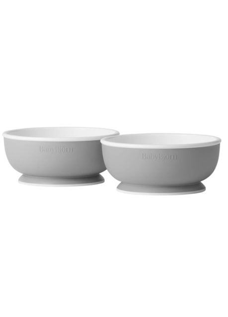 Baby Bjorn Baby Bowl 2pk Powder Grey