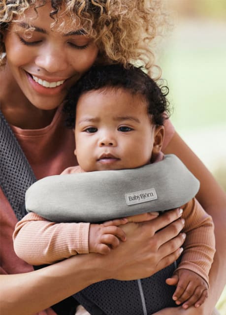 Baby Bjorn Bib for Carrier MINI/MOVE Jersey Lt Grey