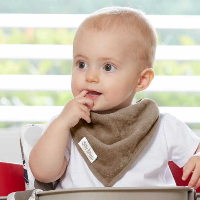 SILLY BILLYZ TOWEL BANDANA BIB TAUPE