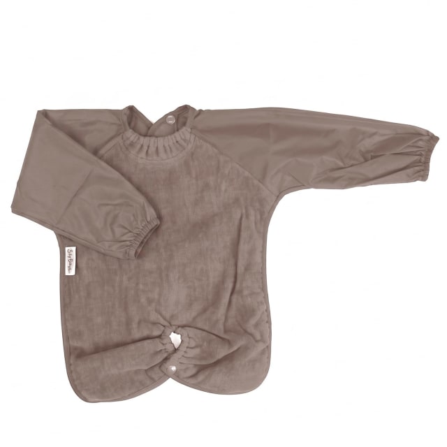 TOWEL HIGHCHAIR HUGR L/S BIB TAUPE