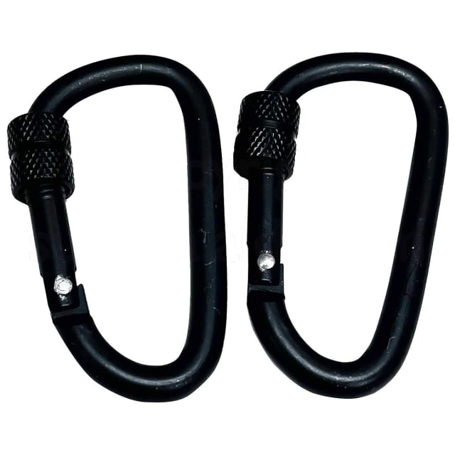 COYOTE 6MM CARABINEER W/LOCK CHR/BLK 1PC