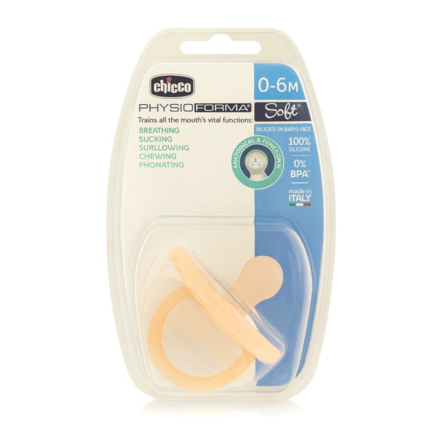 Soother: Physio Soft Pink Sil 0-6m 1pc B