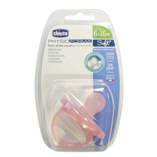 Soother: Physio Soft Pink Sil 6-16m 1pcB
