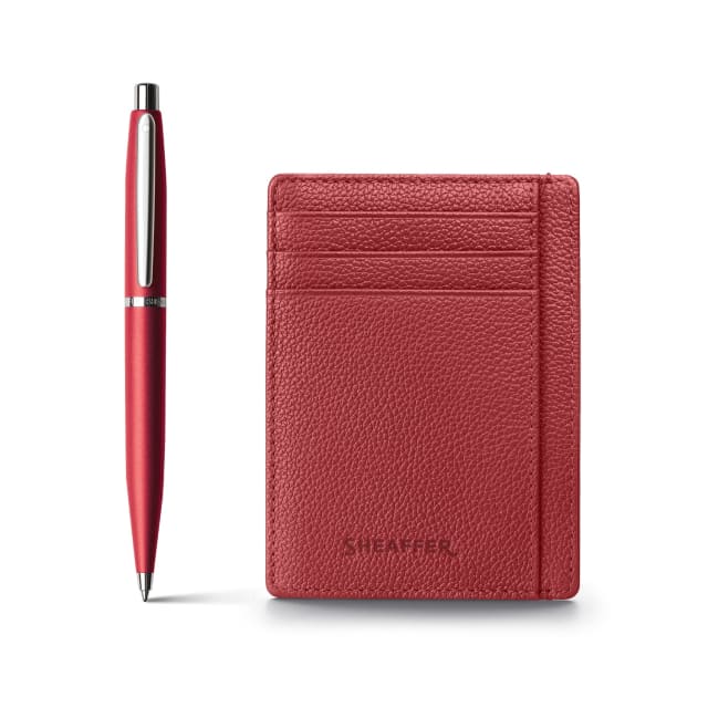 Sheaffer VFM Excessive Red/Chrome Ballpoint/Red Credit card holder