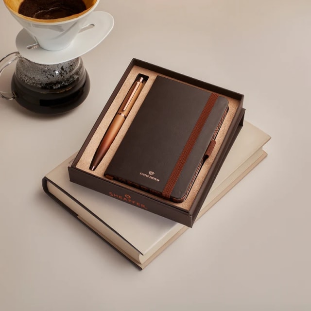 Sheaffer VFM Coffee Matt PVD Trim Ballpoint/Coffee Notebook