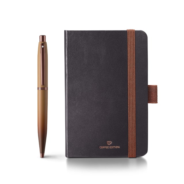 Sheaffer VFM Coffee Matt PVD Trim Ballpoint/Coffee Notebook