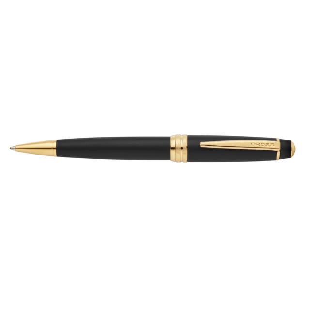 Cross Bailey Matte Black Rollerball with 23CT Gold Plate