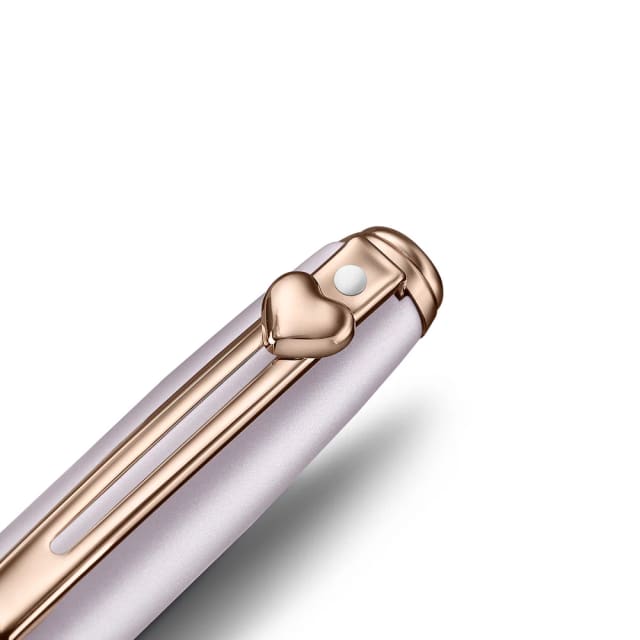 Sheaffer Emily in Paris Prelude Mini Pastel Pink Ballpoint Pen and PVD Rose Gold Trims with Heart Emblem and Swarovski Crystal