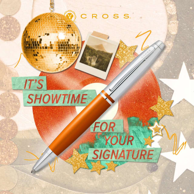 CROSS Calais Exuberance Orange wtih Chrome Ballpoint
