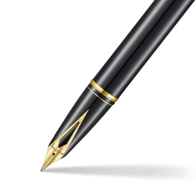 Sheaffer Legacy Black/Chrome 14K Gold Trim F Fountain Pen