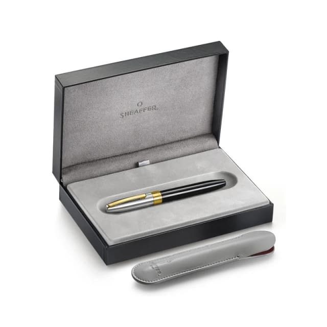 Sheaffer Legacy Black/Chrome 14K Gold Trim F Fountain Pen