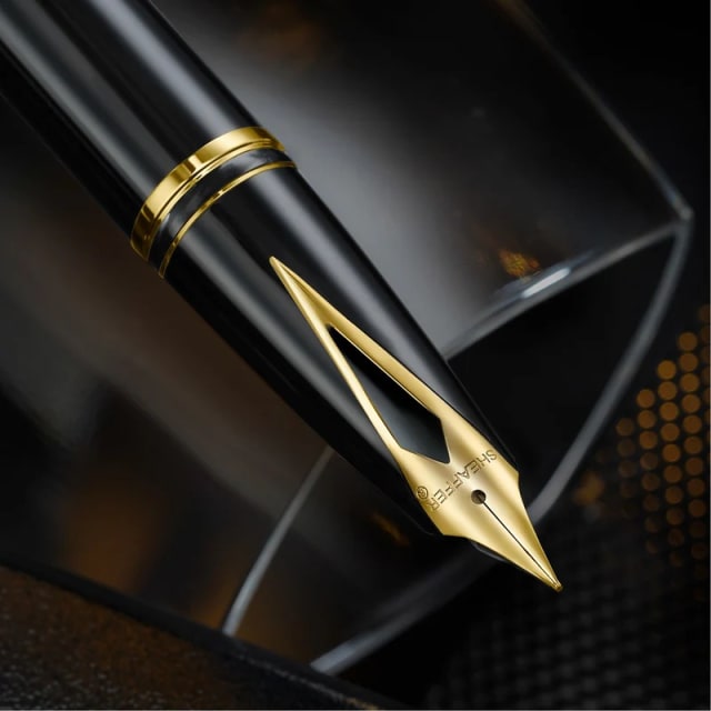 Sheaffer Legacy Black/Chrome 14K Gold Trim F Fountain Pen