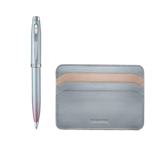 Expressions VFM Gradient Blue Chrom Ballpoint with Credit Card Holder