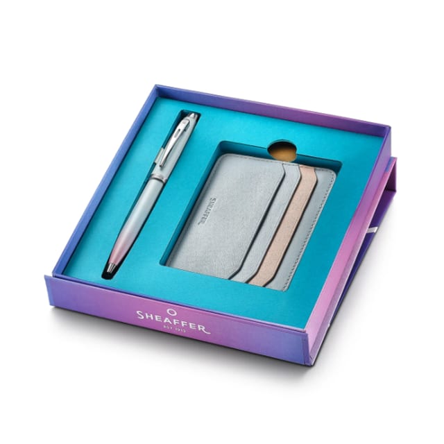 Expressions VFM Gradient Blue Chrom Ballpoint with Credit Card Holder