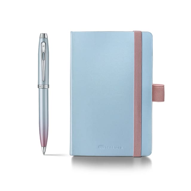 Sheaffer Expressions100 Pearl Gradient/Chrome Ballpoint with small notebook