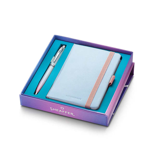 Sheaffer Expressions100 Pearl Gradient/Chrome Ballpoint with small notebook