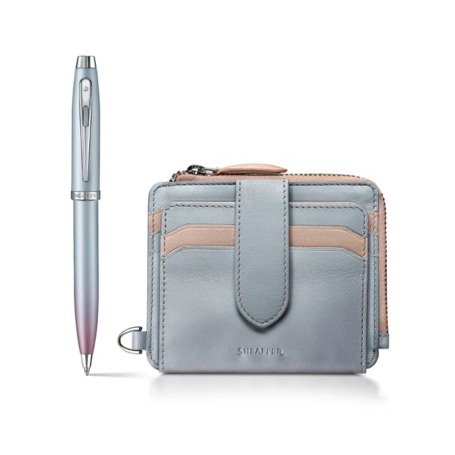 Sheaffer Expressions100 Pearl Gradient Chrome Ballpoint with Wallet