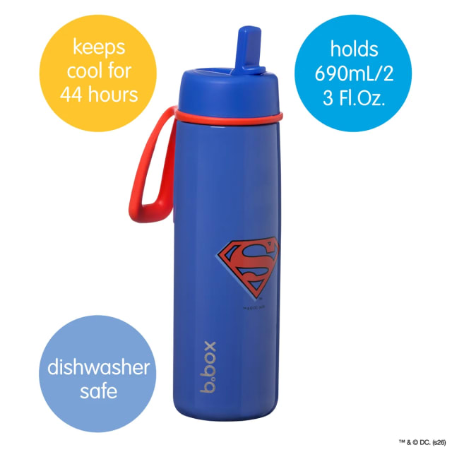 B.box Insulated Flip Top 690ml Superman