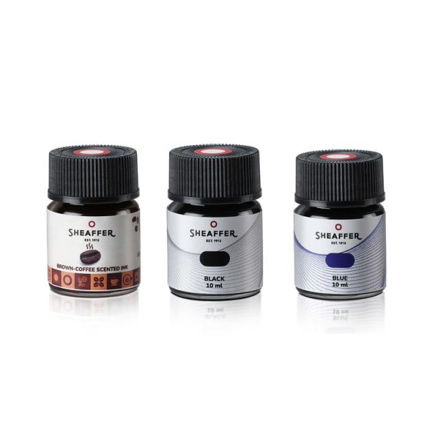 Sheaffer 100 Coffee Matt Fine Fountain Pen/3 Ink Vial Gift Set