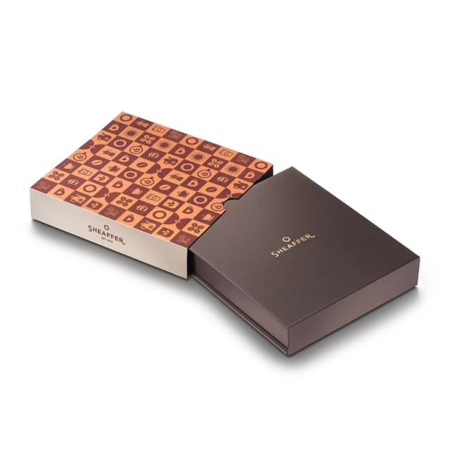 Sheaffer 100 Coffee Matt Fine Fountain Pen/3 Ink Vial Gift Set