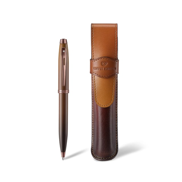 Sheaffer 100 Coffee Matt PVD Trim BallPoint/Pen Pouch