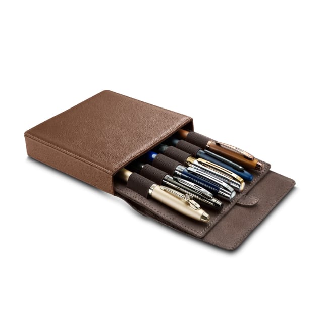 Sheaffer Six Pen Case Leather Tan