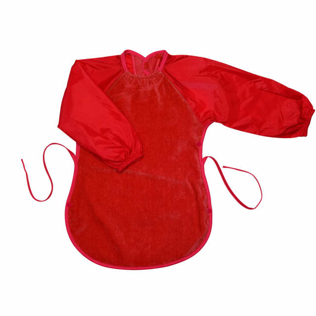 SILLY BILLYZ TOWEL MESSY EATER BIB RED
