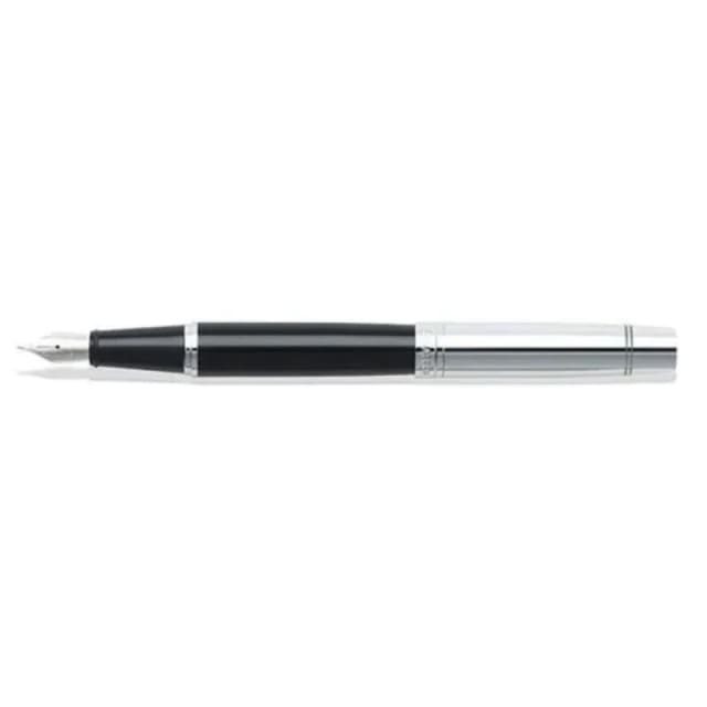 Sheaffer® 300 9314 Glossy Black Fountain pen with Chrome Cap and Chrome trim - Fine
