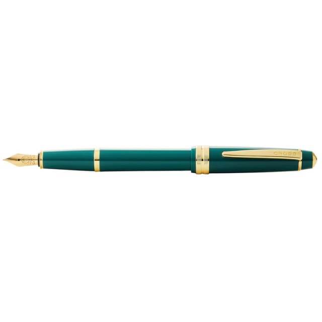 CROSS Bailey Light Gloss Green/Gold Fountain Pen, Fine Nib
