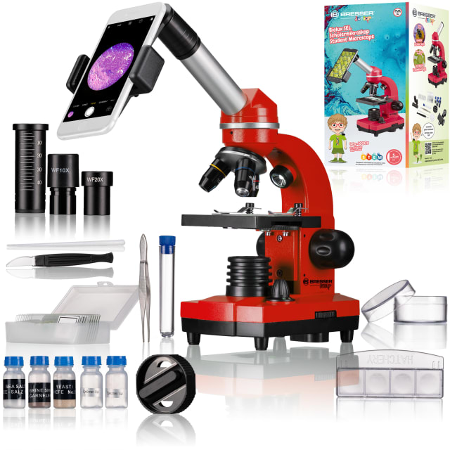 BRESSER Biolux Student Microscope - Red