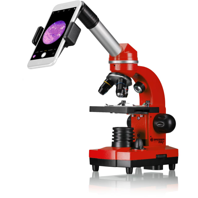 BRESSER Biolux Student Microscope - Red