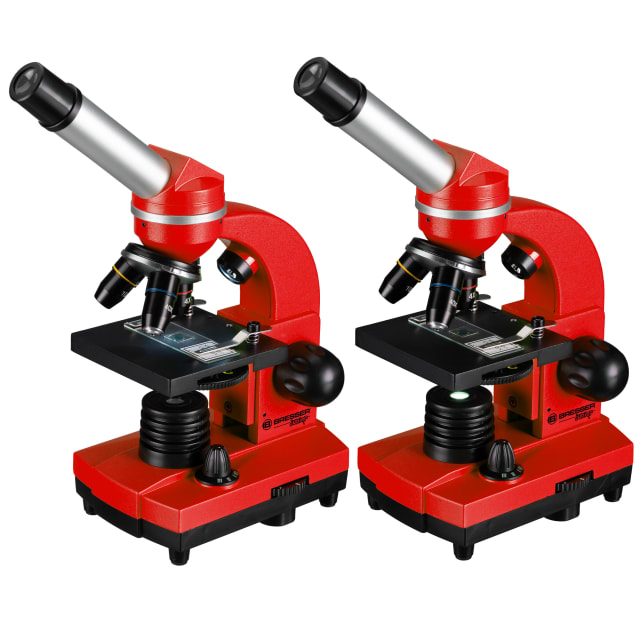 BRESSER Biolux Student Microscope - Red