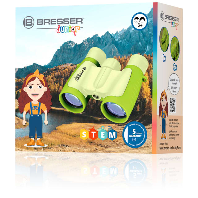 BRESSER 3x30 Childrens Binoculars - Green