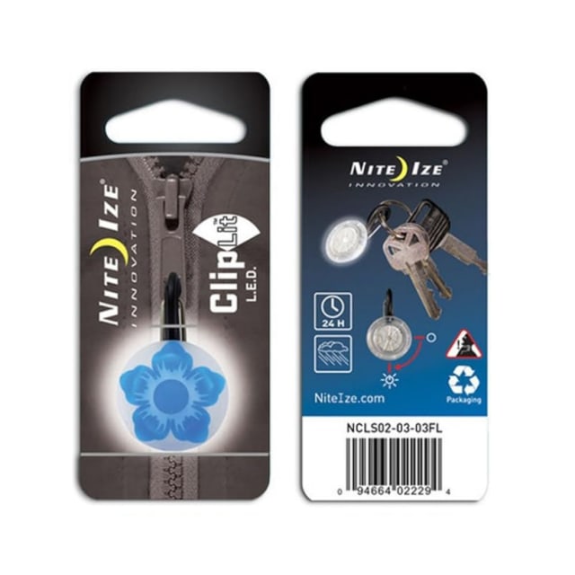 NITE IZE ClipLit Blue Flower White led