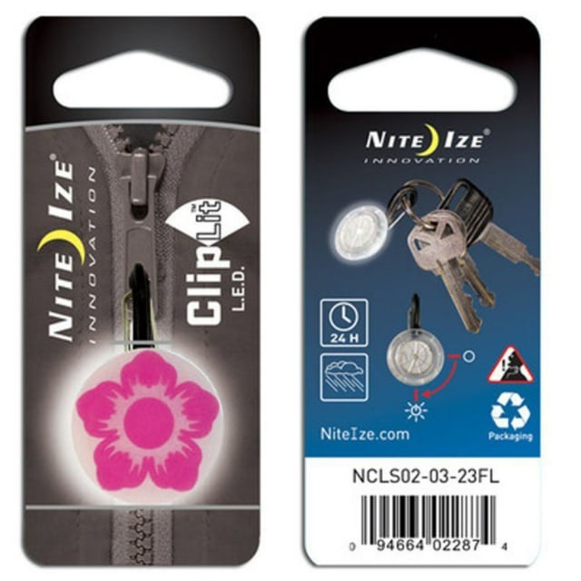 NITE IZE ClipLit Fuschia Flower White led