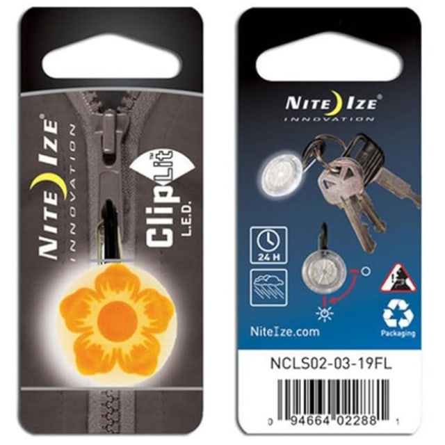 NITE IZE ClipLit Orange Flower White led