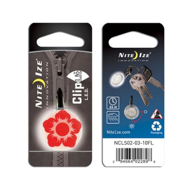 NITE IZE ClipLit Red Flower White led