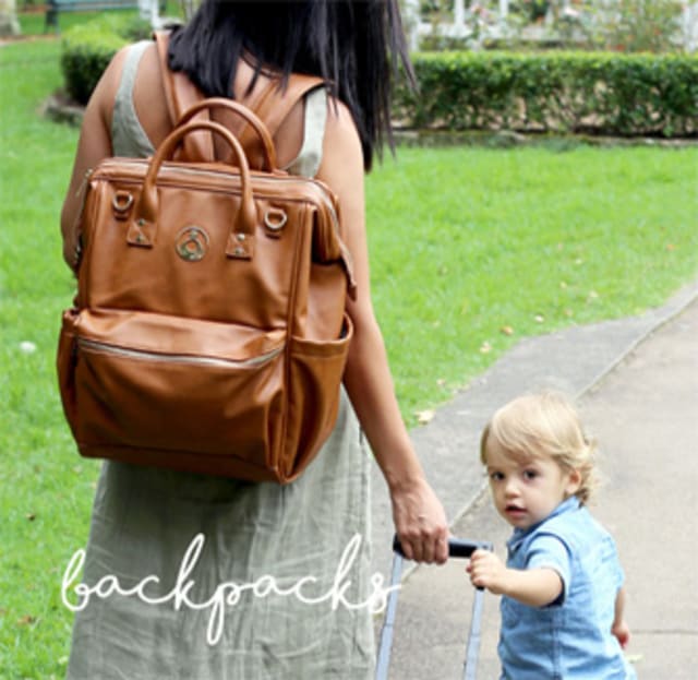 Isoki_catgory_grid_3rd_PU leather Nappy backpack