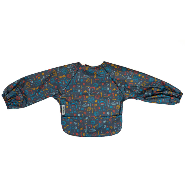 SILLY BILLYZ NYLON SMALL L/S BIB ROBOT