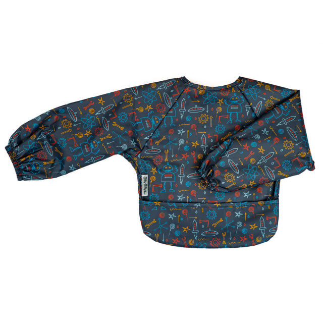 SILLY BILLYZ NYLON SMALL L/S BIB ROBOT