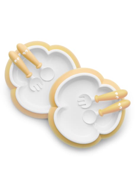 Baby Bjorn Plate, Spoon & Fork 2sets Yellow